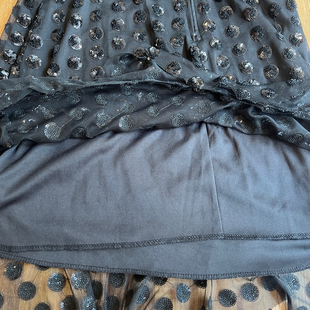 THREE PINK HEARTS Polka Dot Sequins Mini Party Dress (Size: XL) - Picture 5 of 10